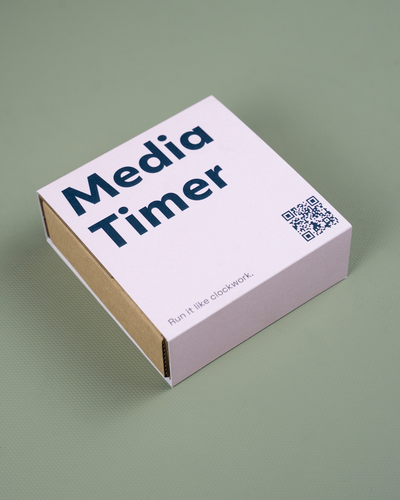 Adaptables Media timer showcased on a table