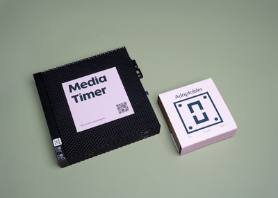 Adaptables Media timer showcased on a table